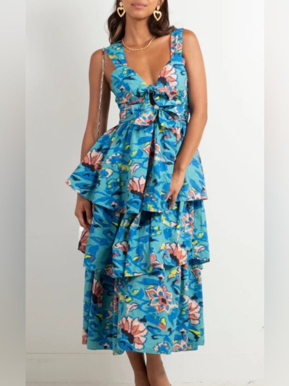 Cleobella Imara Midi Floral Dress With Tags